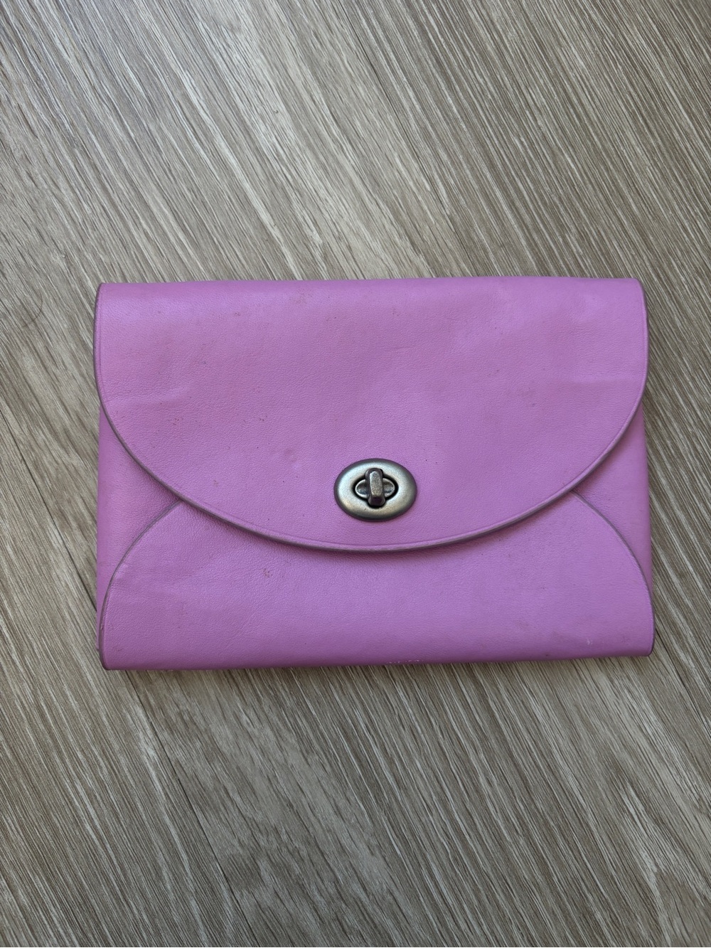 Coach PurpleLeather Envelope Clutch Wallet